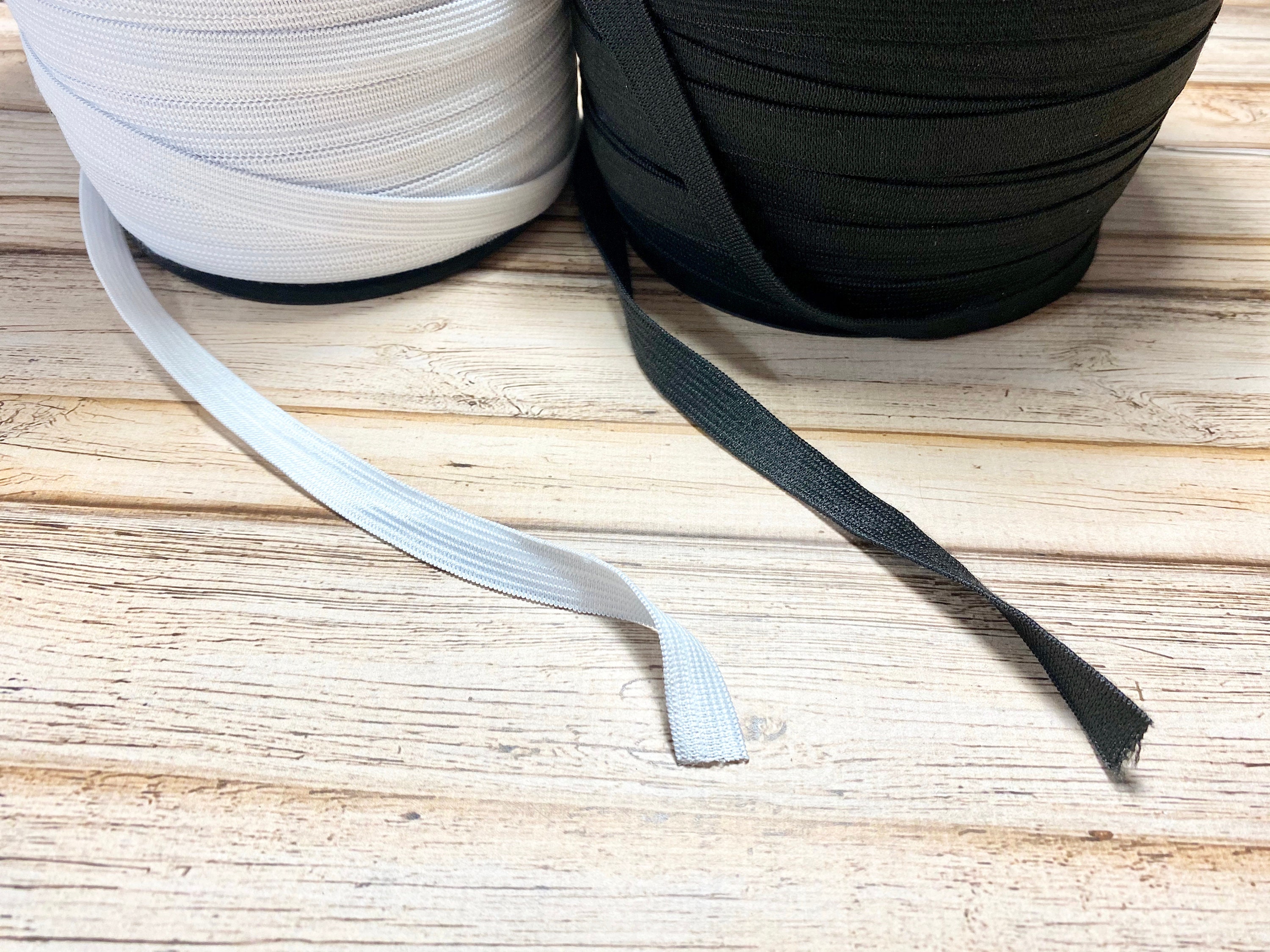 1/2 Inch Soft Knitted Elastic- 12 Inches / 1 Ft - Black or off White ...