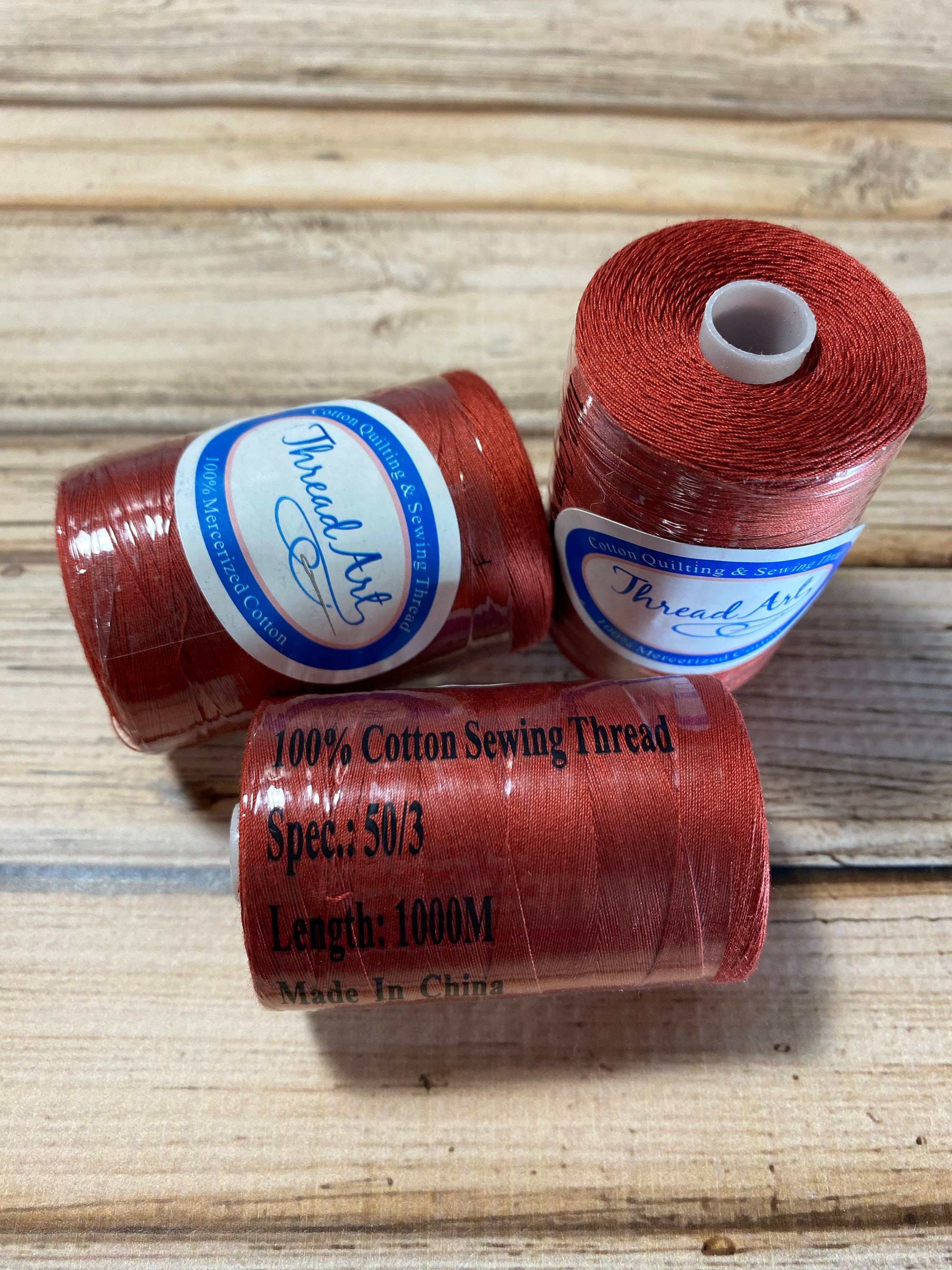 Sewing thread cotton red 1000m