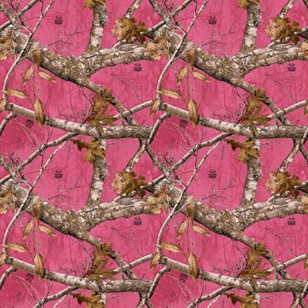 Flamingo Realtree Allover Cotton Fabric.  100% Cotton Fabric. quilting fabric. Realtree Edge Colors Collection. Realtree Camo Fabric. Camo