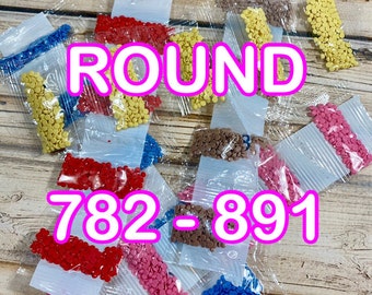 Round Diamond Drills 445 colors DMC, Replacement Diamonds 782-891, Round Diamond Painting Drills, Replacement Beads,