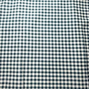 1992 Green Cream Checkered Plaid Gingham. Tkanina bawełniana Fabric Traditions 90s Vintage. 2 wycięte kawałki - 25”x120” i 45”x44”. Wyprzedaż garażowa nr 27