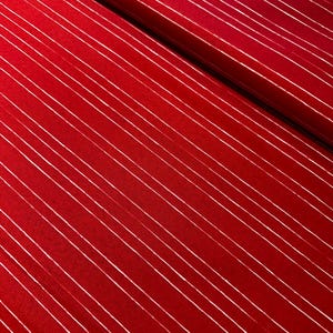 Red white stripe Outdoor fabric. 54 inch Fade Resistant Patio Home Decor Sewing material. Furniture curtain pillow cushion. Joann Oeko-tex