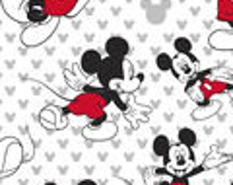 Disney Mickey Mouse Cotton Fabric Totally Mickey Toss. 100% Cotton Fabric Quilting. Disney Fabric. Mickey mouse fabric.