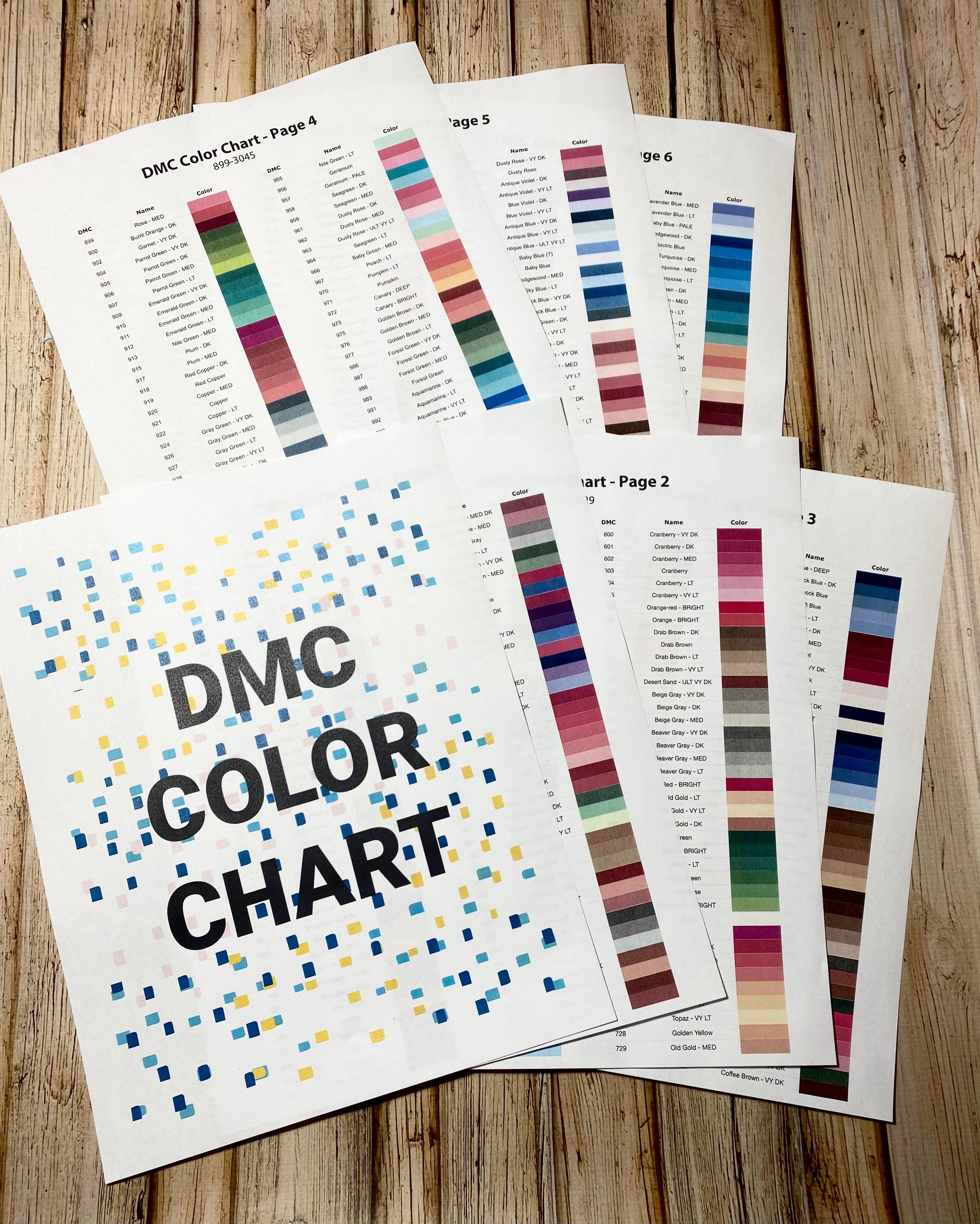 Dmc color chart pdf