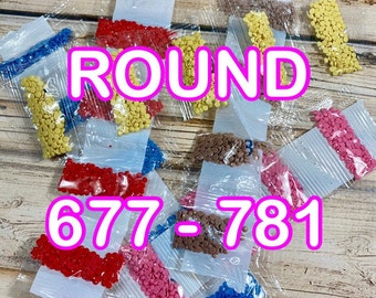 Round Diamond Drills 445 colors DMC, Replacement Diamonds 677-781, Round Diamond Painting Drills, Replacement Beads,