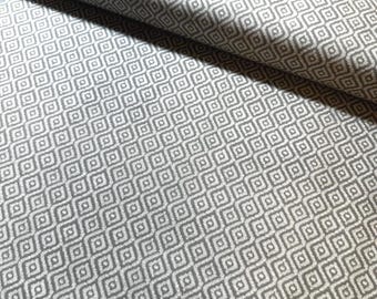 Geometric Rythym linen plain weave 100% Cotton Canvas Home Decor Fabric. Sewing material for curtains drapes pillows upholstery JOANN beige