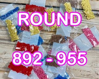 Round Diamond Drills 445 colors DMC, Replacement Diamonds 892-955, Round Diamond Painting Drills, Replacement Beads,