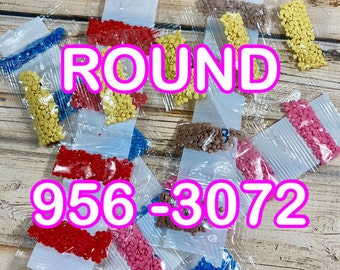 Round Diamond Drills 445 colors DMC, Replacement Diamonds 956-3072, Round Diamond Painting Drills, Replacement Beads,