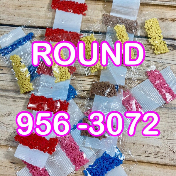 Round Diamond Drills 445 colors DMC, Replacement Diamonds 956-3072, Round Diamond Painting Drills, Replacement Beads,