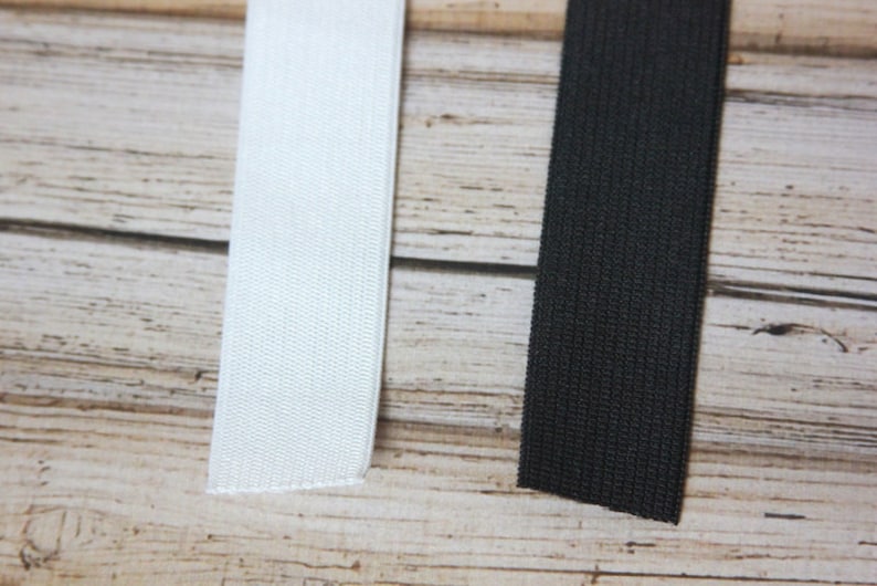 1 Inch Knitted Elastic 20 Yards / 60 Feet Black or White