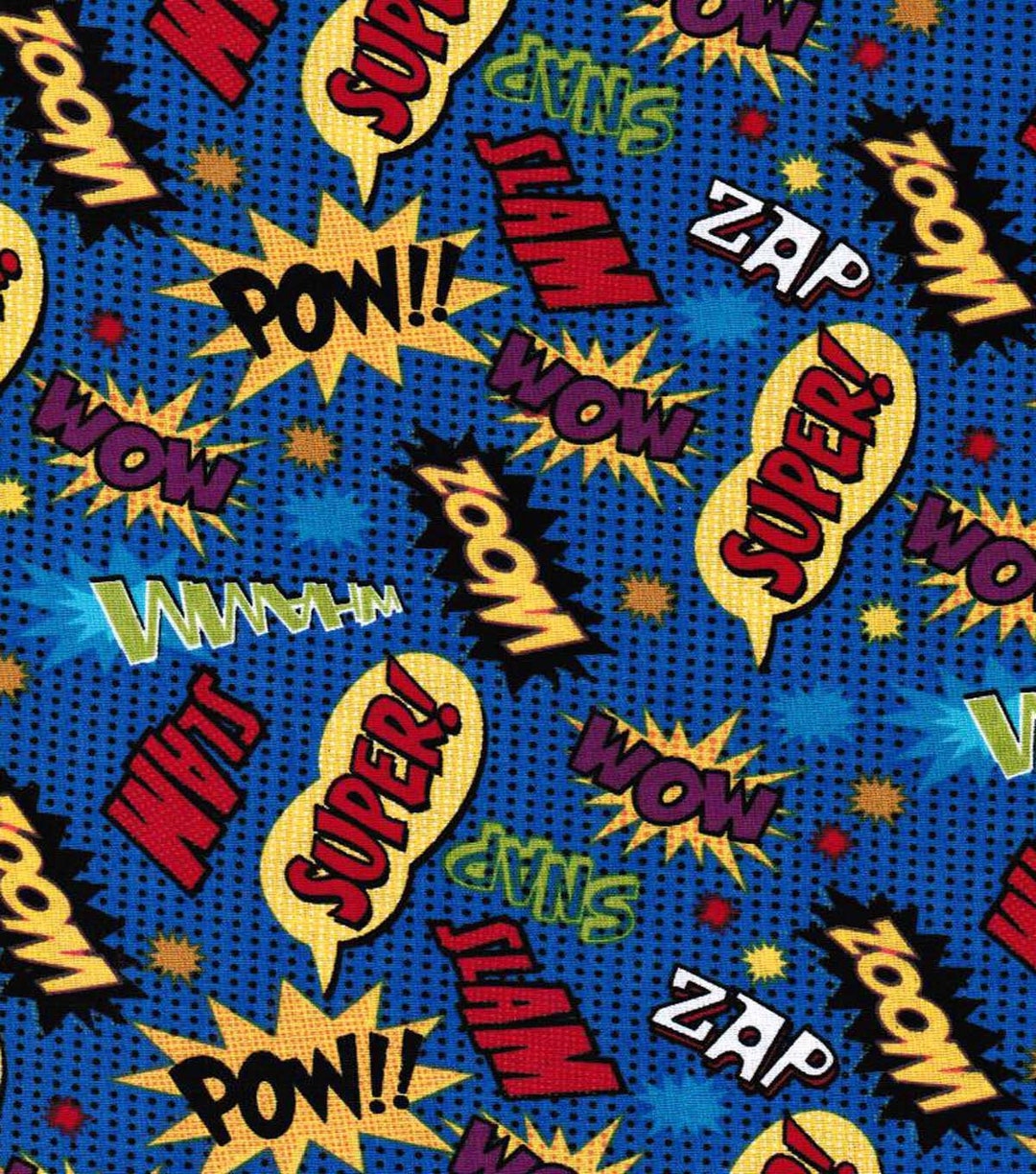 Novelty Cotton Fabric Comic Words Fabric. 100% Cotton Fabric Quilting ...