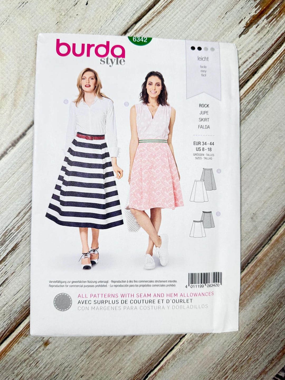 Women's Skirt Sizes 8-18. Deep Pleats Fit Flare A-line, Midi