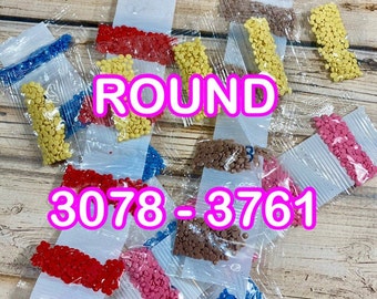Round Diamond Drills 445 colors DMC, Replacement Diamonds 3078-3761, Round Diamond Painting Drills, Replacement Beads,