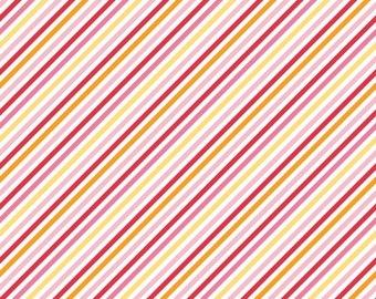 Riley Blake Designs "Fancy Free" by Lori Whitlock . 100% cotton, pattern C4064 Pink - Stripe Fabric