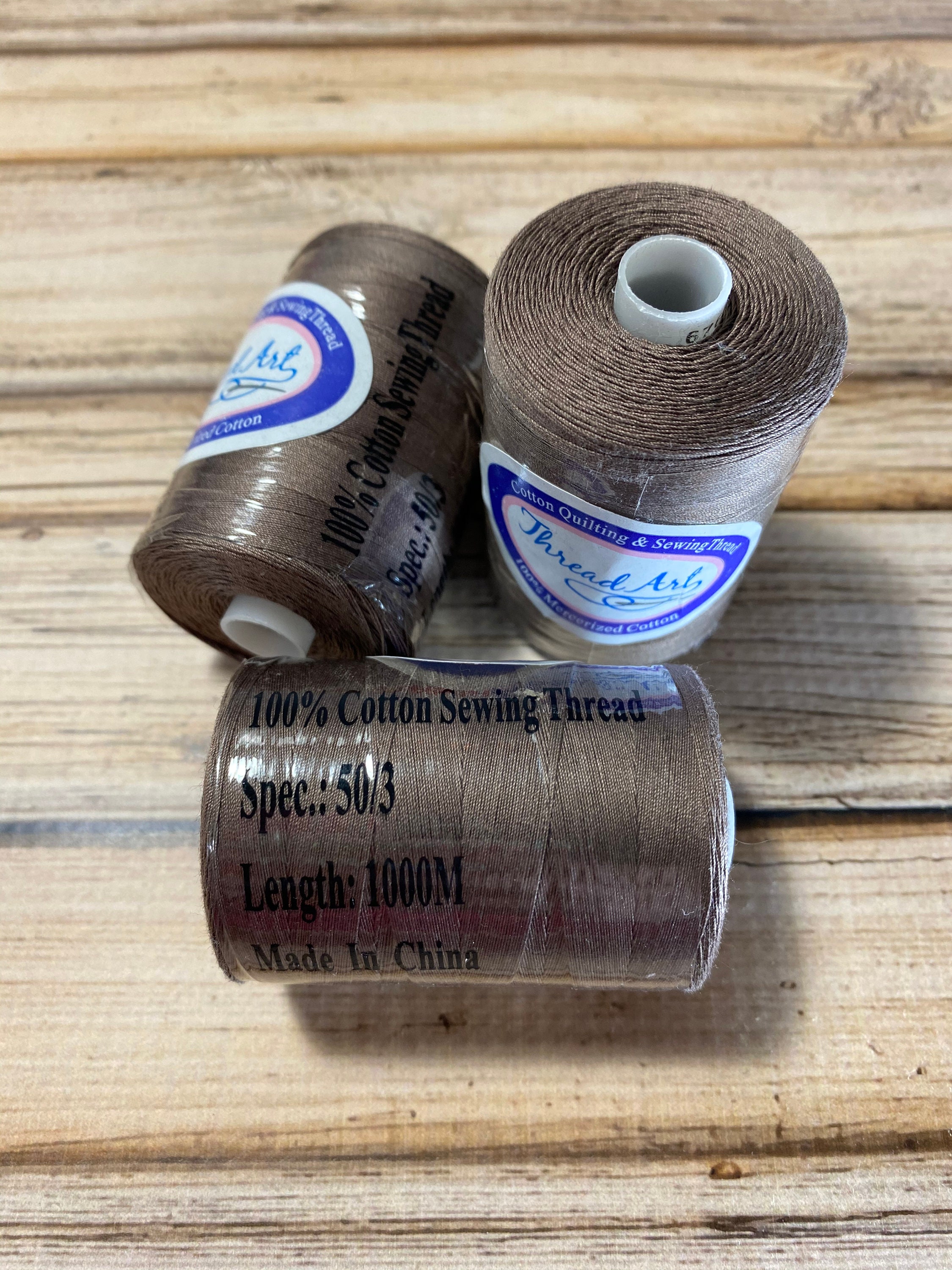 1 Spool Taupe Mushroom Heavy Duty Cotton Quilting Thread