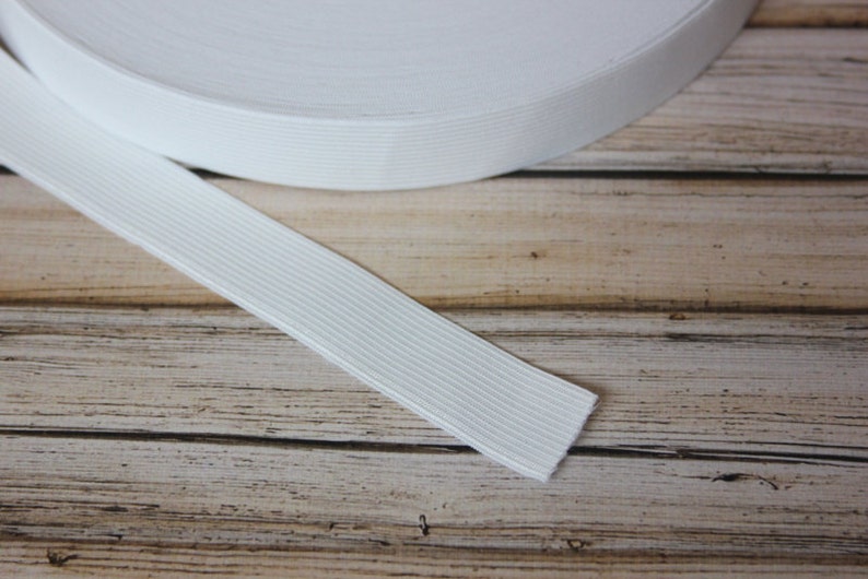 1 Inch Knitted Elastic 20 Yards / 60 Feet Black or White