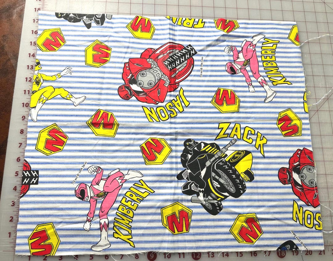 Mighty Morphin Power Rangers 1994. 90s Vintage Quilting Cotton Fabric ...