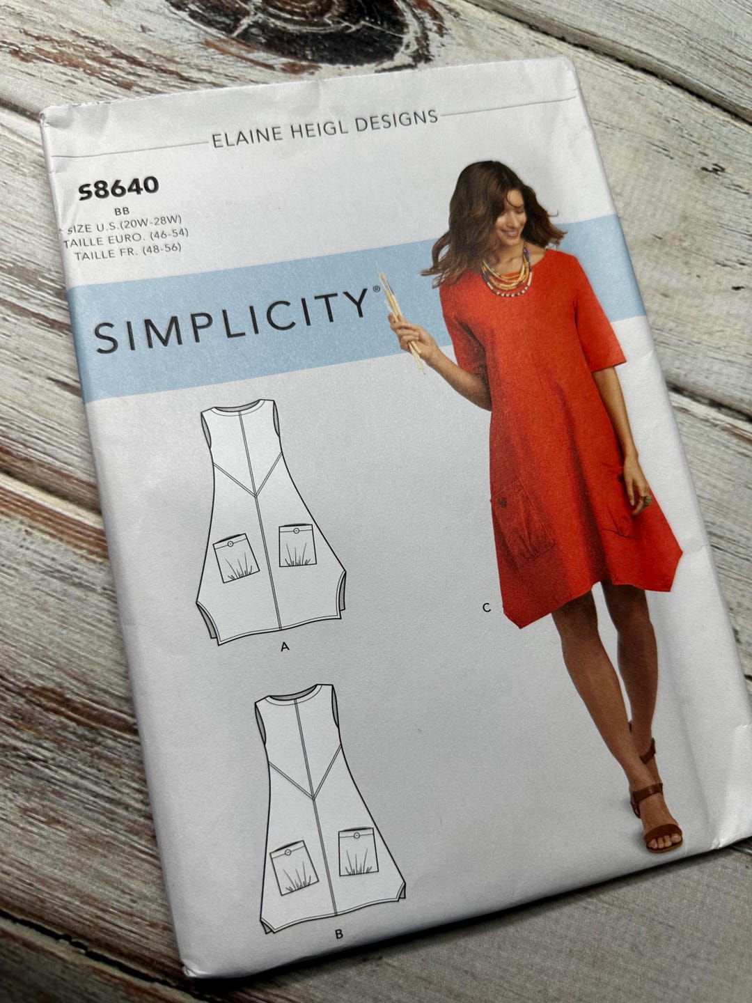 Women’s Plus Pullover Dress Tunic Top Shirt With Pockets Sizes 20w-28w ...