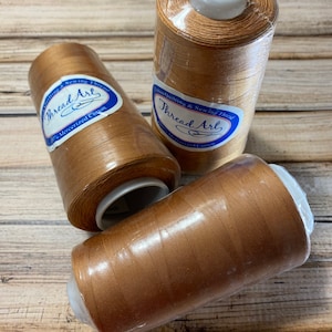 Mocha Heavy Duty Cotton Quilting Thread 2500 M, 40 Wt. Threadart brand. Mercerized 100% cotton thread. Quilting thread. Low lint