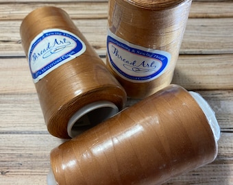 Mocha Heavy Duty Cotton Quilting Thread 2500 M, 40 Wt. Threadart brand. Mercerized 100% cotton thread. Quilting thread. Low lint