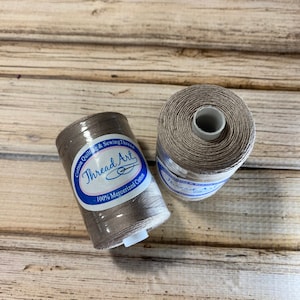 1 Spool Brown gray Heavy Duty Cotton Quilting Thread 1000 M, 50 Wt. Threadart brand Mercerized 100% cotton thread. Quilting thread