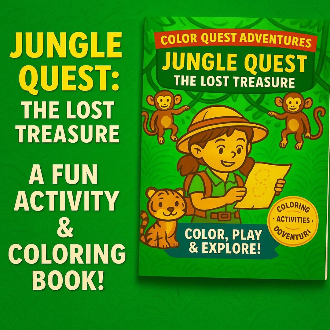 Color Quest Adventures: Jungle Quest – the Lost Treasure Coloring Book ...