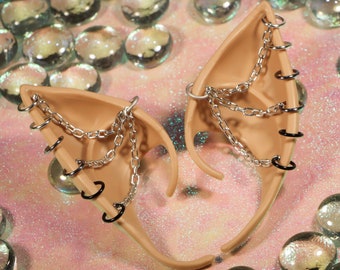 Orejas de hadas de elfo sin cordones personalizadas con cadenas triples