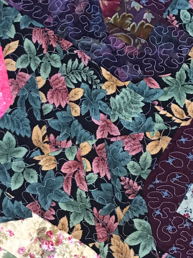 lap quilt or can be a wall hanging multiple colors FINISHED LAP QUILT machine quilted ready to gift 64 x 84.5 inches