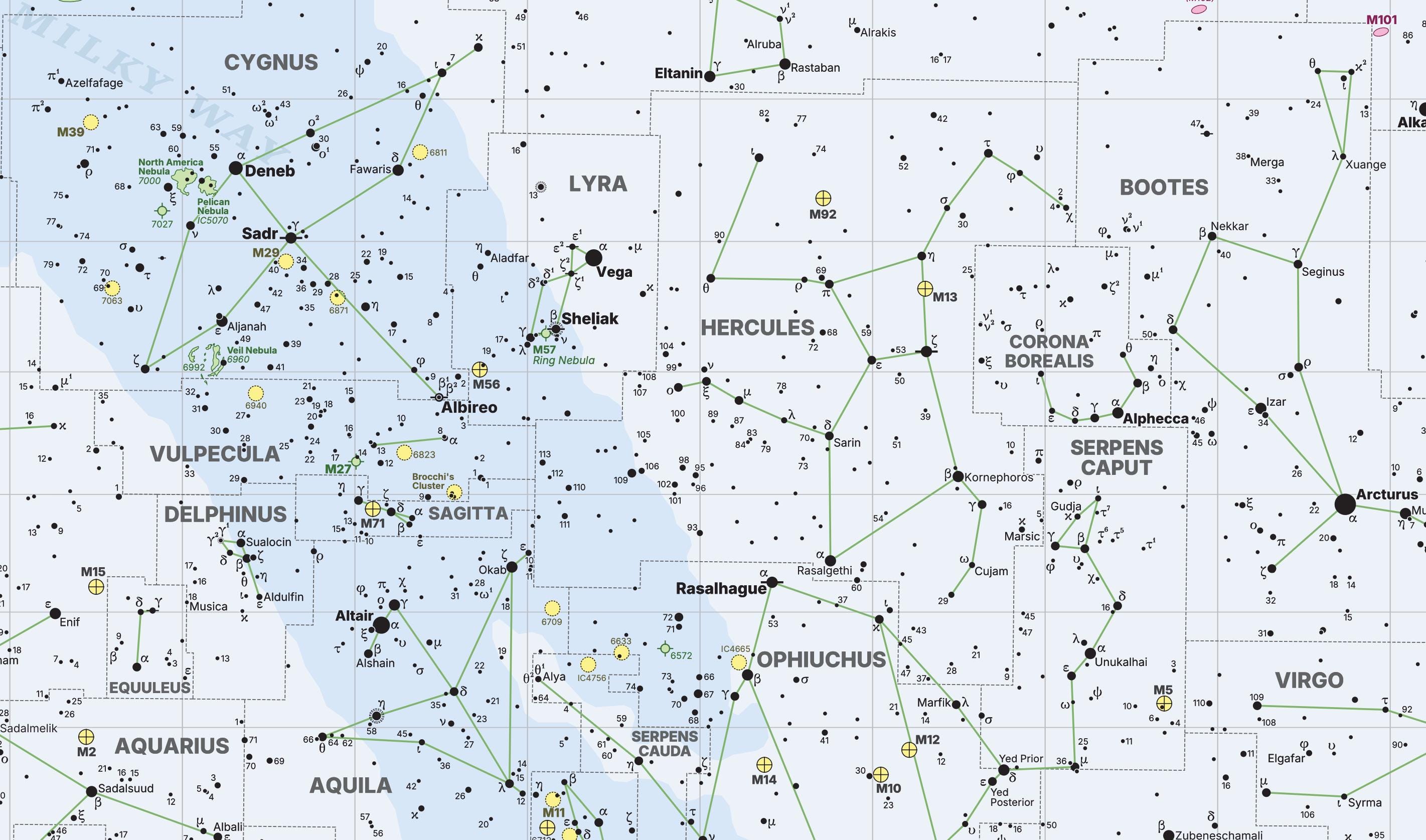 Map of the Stars and Constellations - 48x28 - Etsy