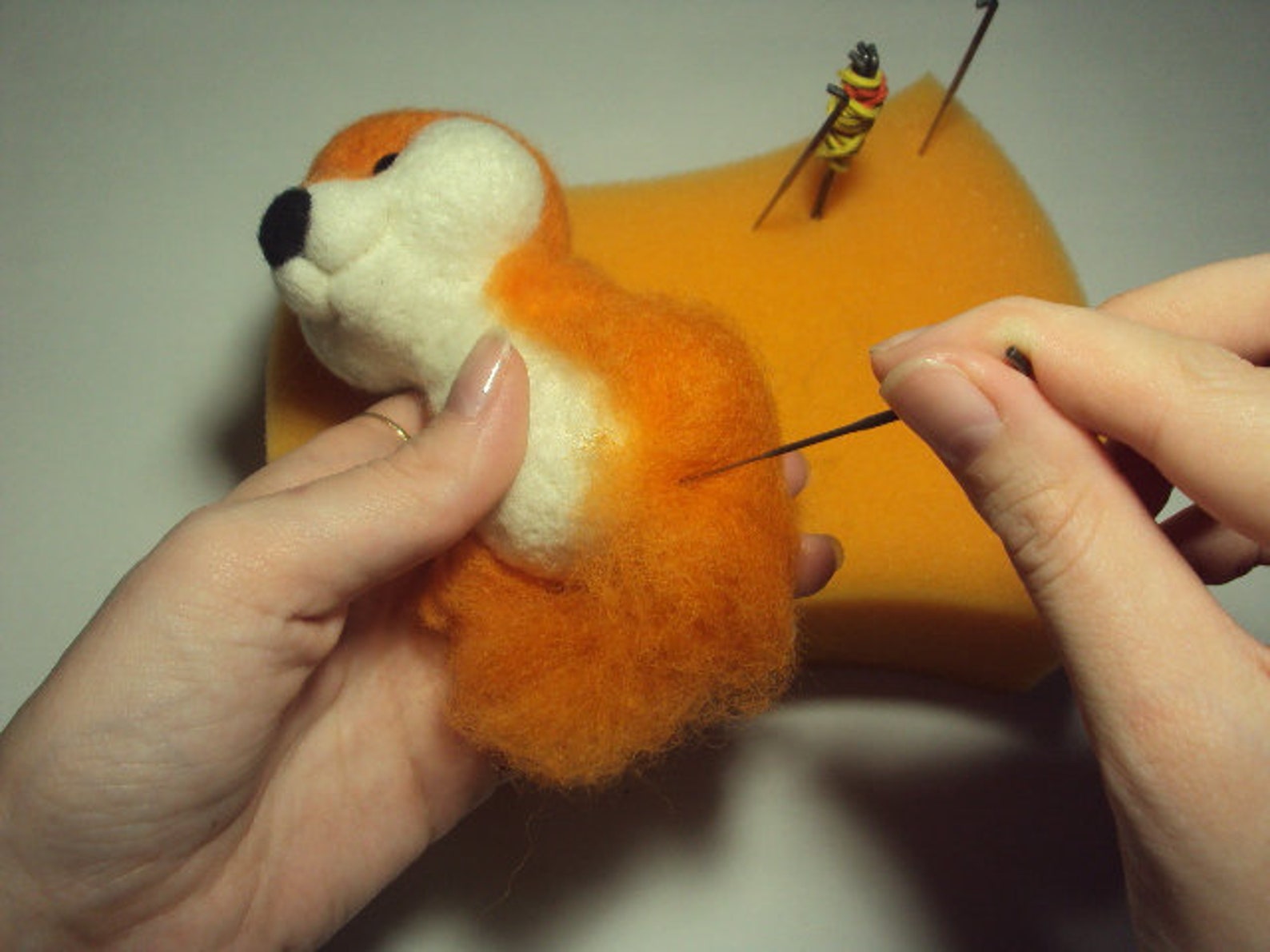 Needle felting for beginners easy pattern Felted animals Etsy