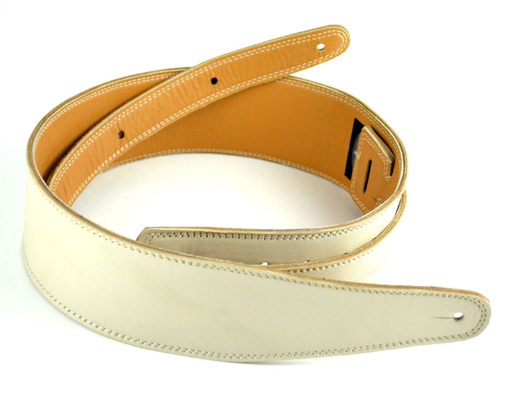 White Leather Guitar Strap Handmade 2 1/2 Wide, for Electric & Acoustic Guitar U11061C Etsy