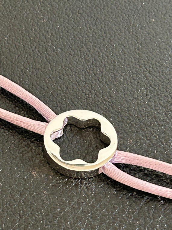 Montblanc Bracelet Cord and Pendant Silver Never Used