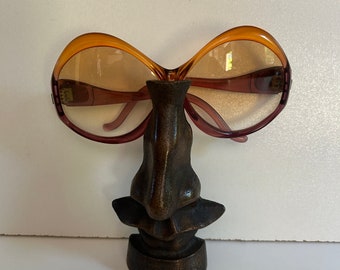 Balenciaga Large Orange and Purple 70s Oversize Sunglasses