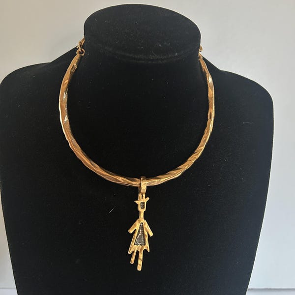 Pendentif BICHE De BERE - Créateur Français, Pièce Numérotée Collector, En étain Doré