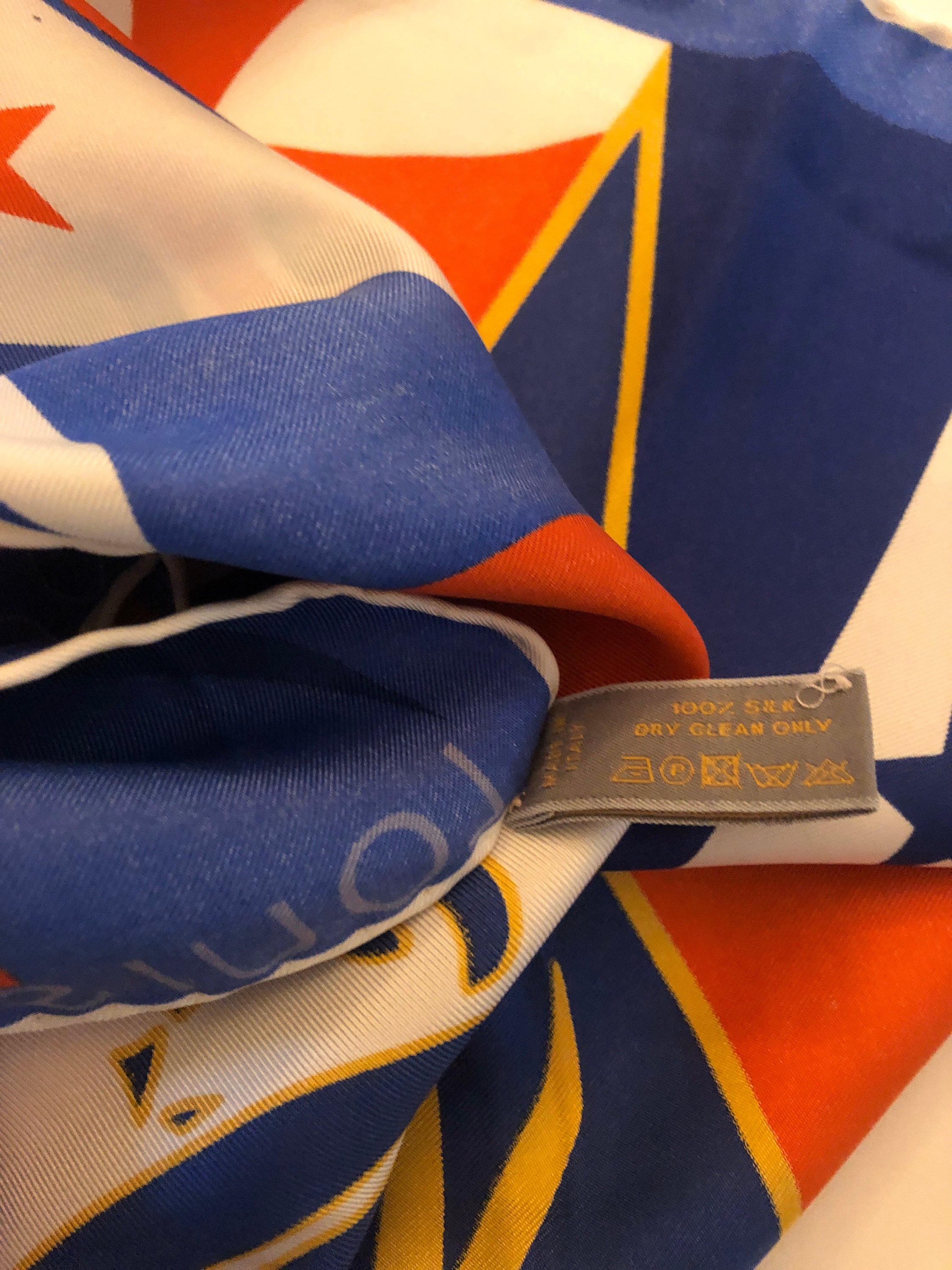 Rare Louis Vuitton Silk Scarf Limited Edition LV Cup 2000 -  Israel