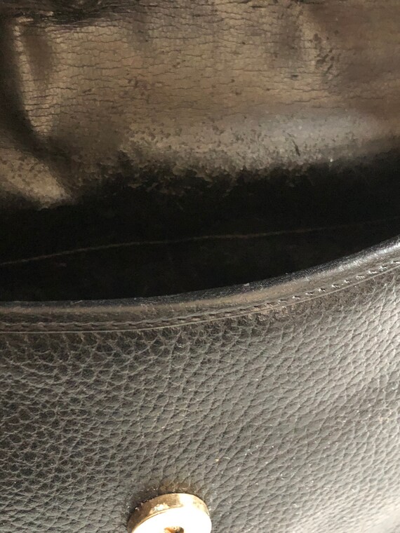 Christian Dior sac besace bandouliere cuir noir lisse et graine Annees 80 Etsy Canada