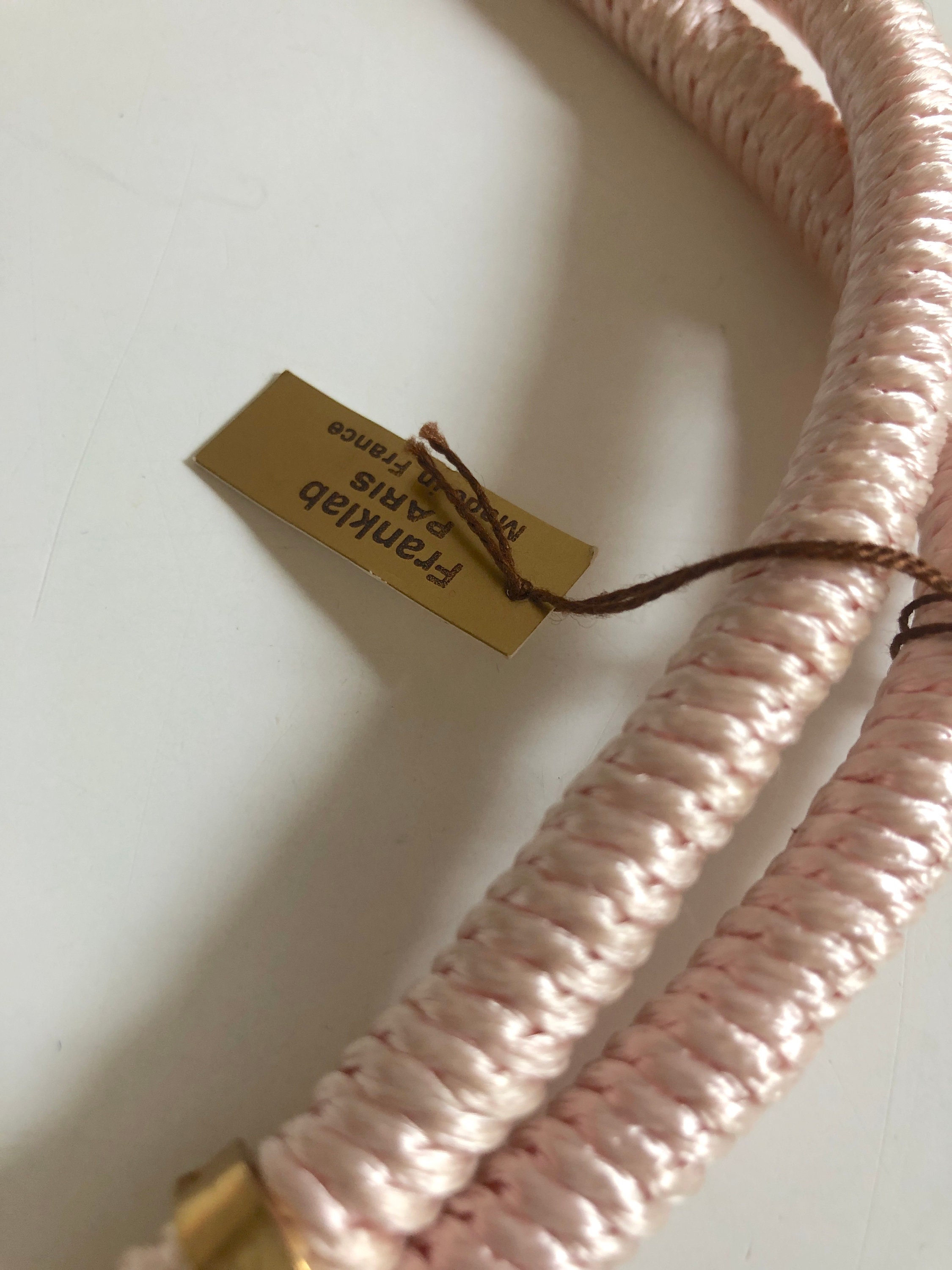 FRANKLAB PARIS Vintage Elastic Rope Belt Buckle Agate Pink  display picture 1