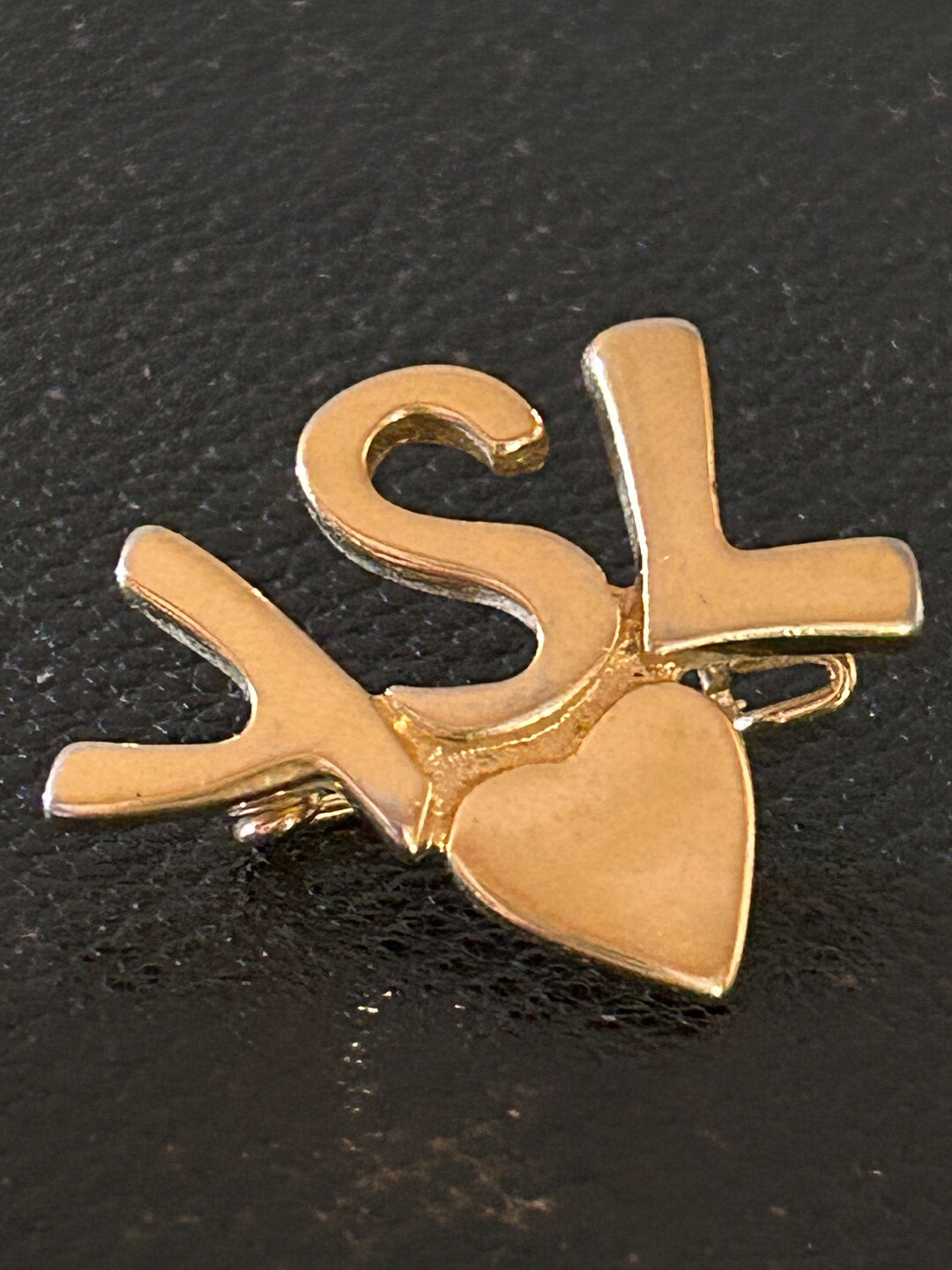 Yves Lettering Yves Saint Laurent Golden Brooch YSL Letters 1990s - Etsy