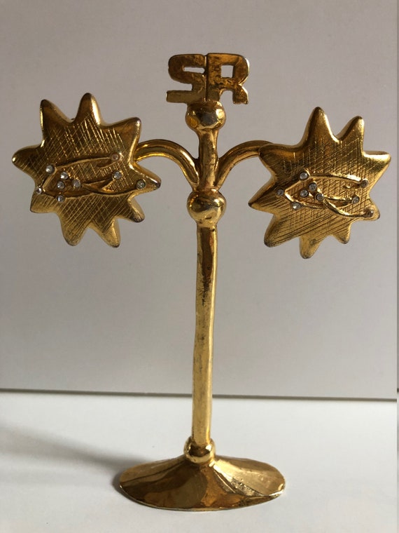 Christian Lacroix gold crystal earrings Swarovski… - image 4
