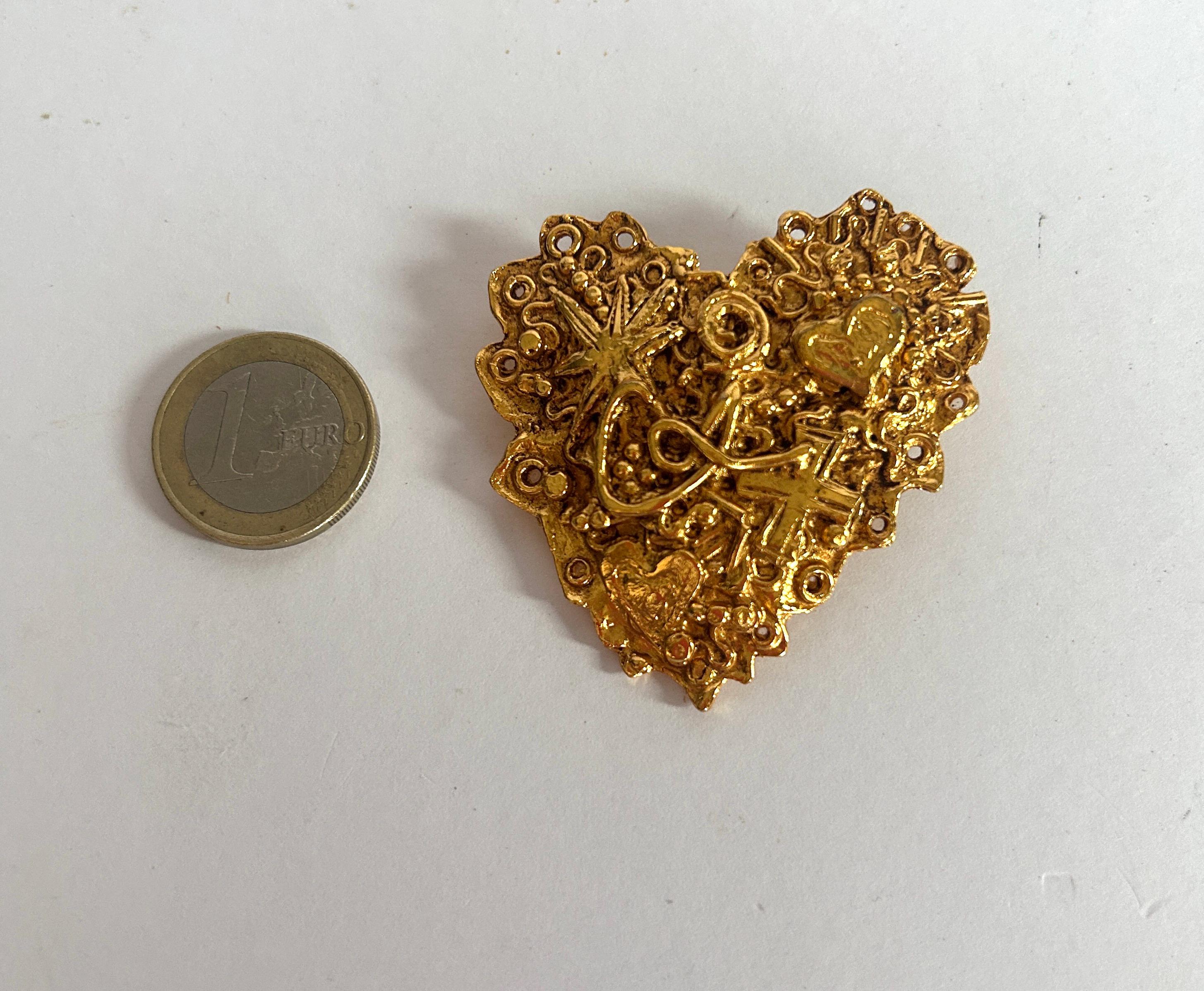 CHRISTIAN LACROIX Iconic CL Logo Heart Brooch 90s - Etsy
