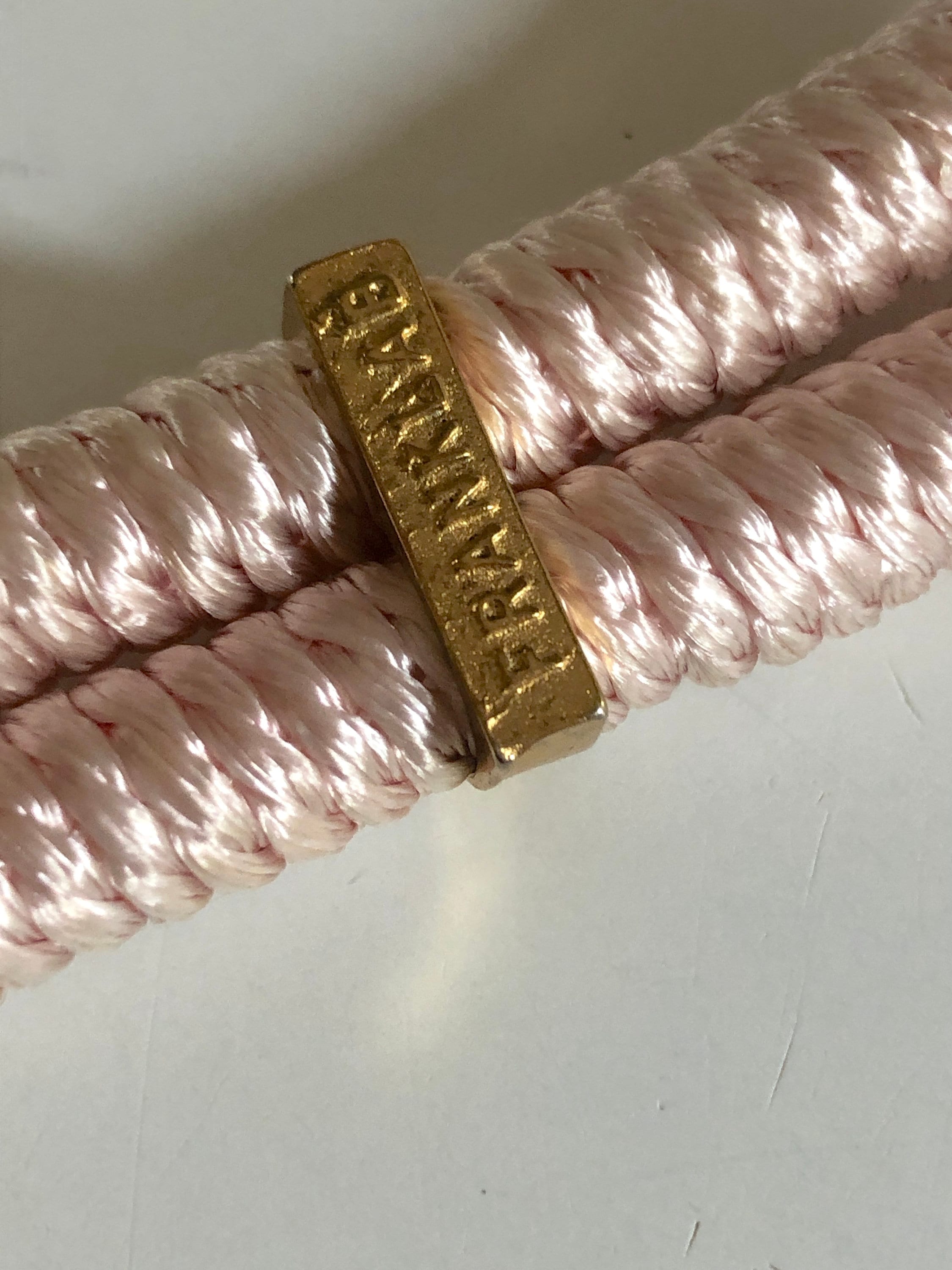 Pink Multi-Strand Rope Belt with Gold Floral Buckle by Franklab Paris #986 1980s Amethyst Belt by Frank Lab Paris main image 2