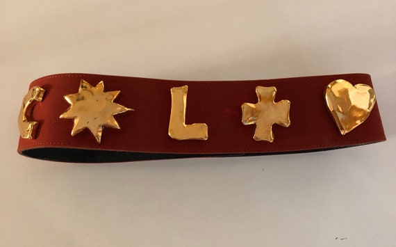 Christian Lacroix belt iconic Lacroix logos 90s