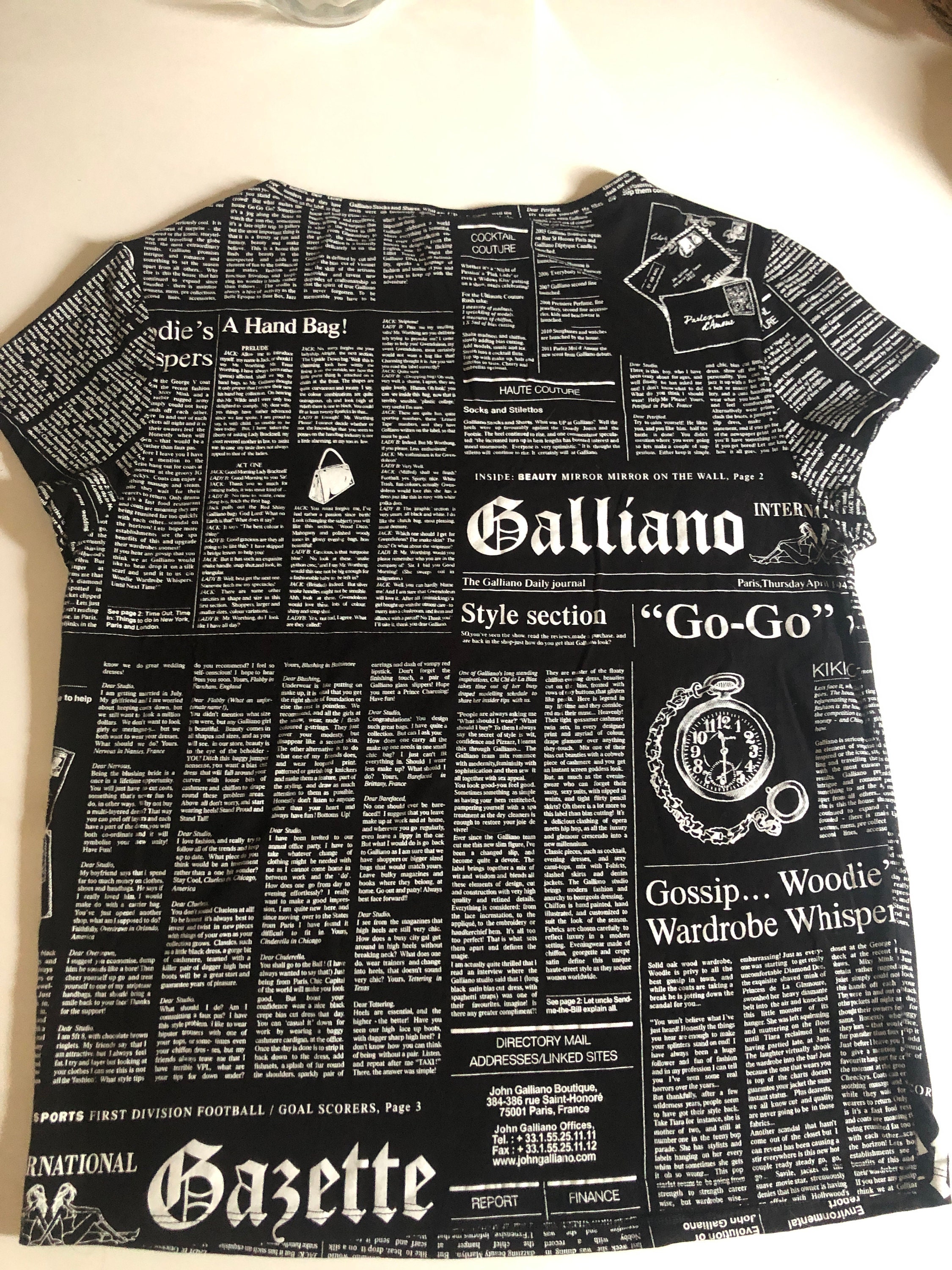 Galliano Gazette Etsy