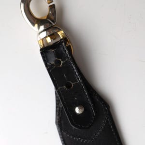 Céline Paris Black Patent Leather Belt with Gold Buckle 80s image 9