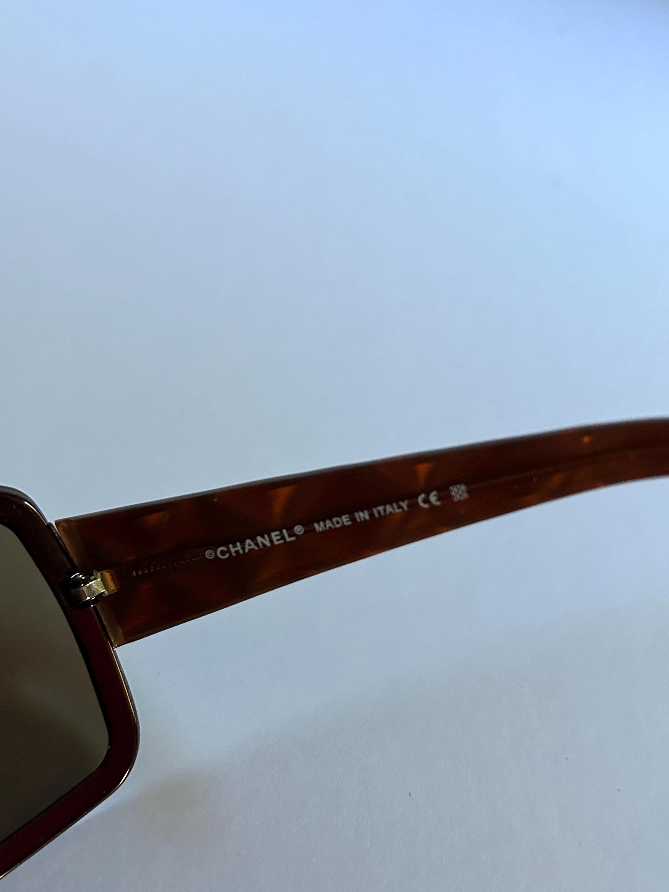 Chanel Sunglasses Mask Temples Quilted Effect 90s - Etsy