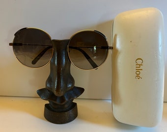 Chloé Large Round Sunglasses Gold Frame