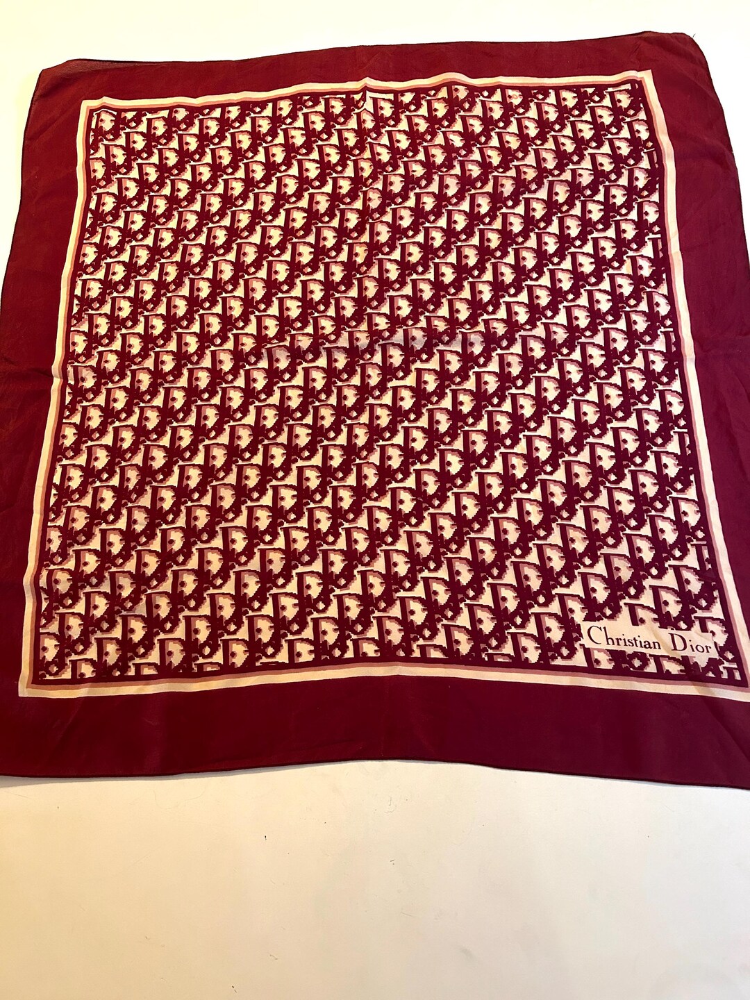 Christian Dior Monogram Silk Scarf Christian Dior Vintage Silk Scarf ...