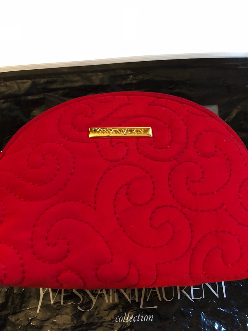 Yves Saint Laurent vintage fabric clutch image 1