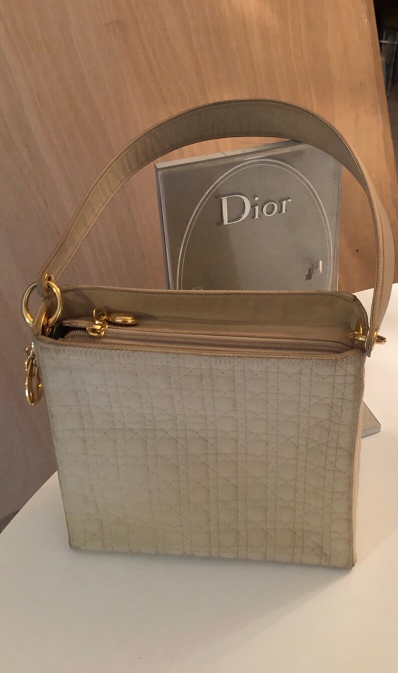 Mini Lady Dior Bag Metallic Calfskin With Platinum Beaded Cannage Embroidery SEMA Data Coop