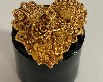 Broche Vintage Chat Par Lea Stein Pour Agatha Paris - Résine Et Nacre - Intacte - Occasion